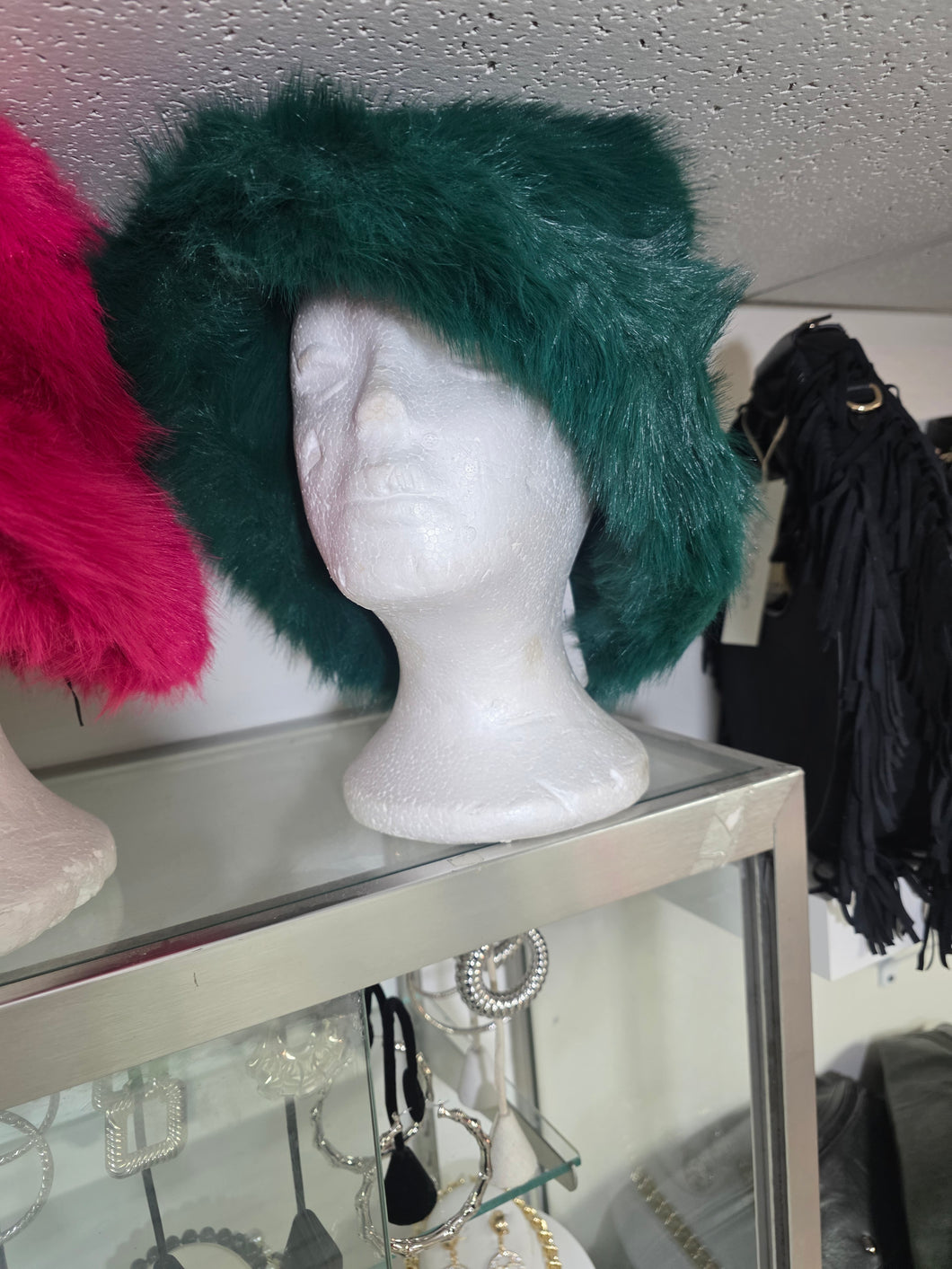 Furry faux fur hats