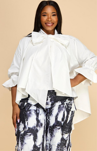 Judy bow blouse (Plus size)