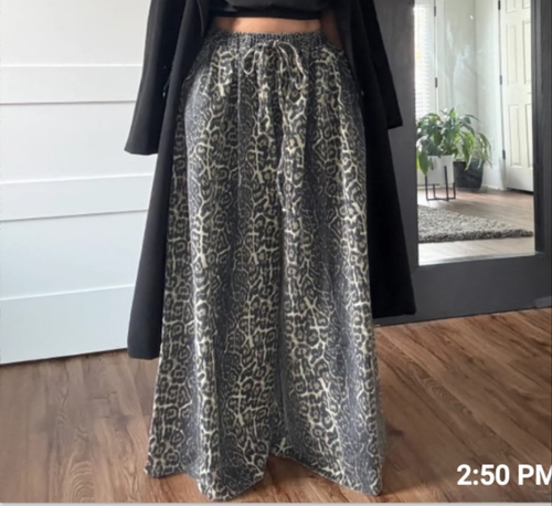 Cheetah wide leg pants