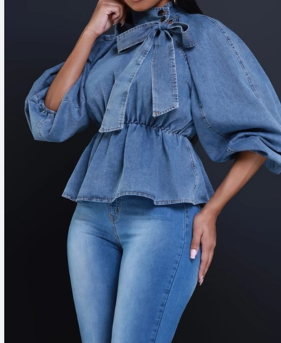 Demi denim top