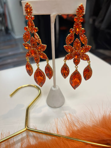 Orange gala earrings