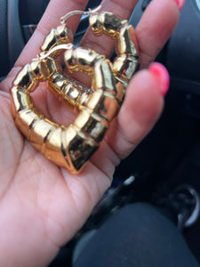Puffy heart earrings