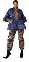 Peplum bomber jacket