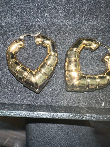 Big-Golden-Heart earrings