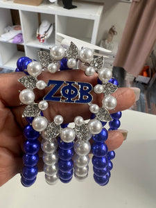 Zeta phi beta stretch bracelet